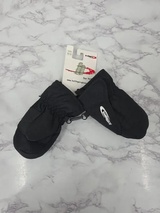 Hotfingers Black Toddler Insulated Mittens Gloves NEW