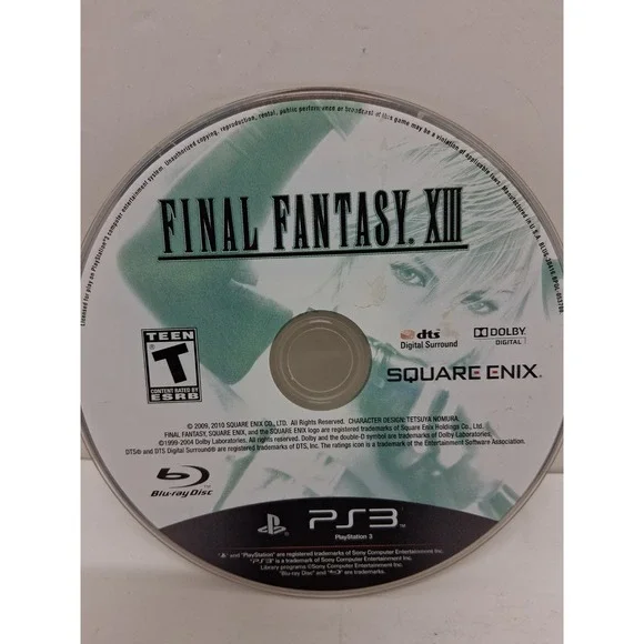 playstation 3 final fantasy xiii Disc ONLY Plays Great