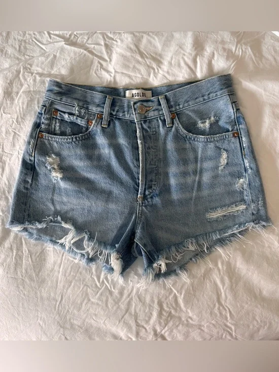 Agolde Parker Distressed Denim Shorts
