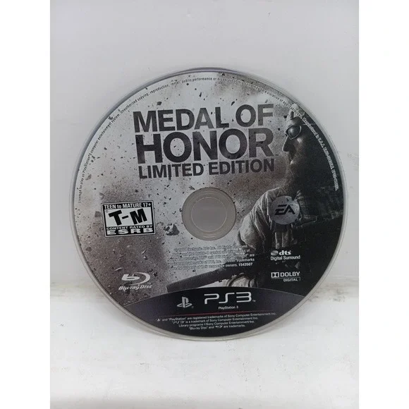 Playstation 3 Medal Of Honor Limited Edition Game DISC ONLY