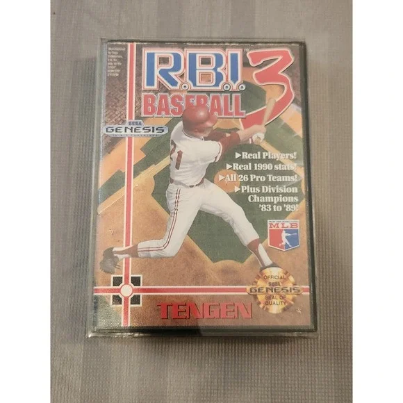 Sega Genesis R.B.I. Baseball 3 1991 Video Game CIB
