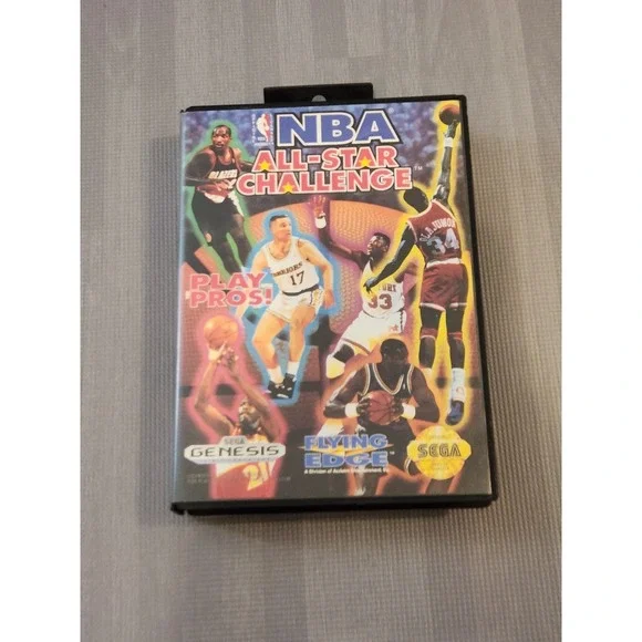 NBA ALL-STAR CHALLENGE (Sega Genesis) VIDEO GAME AUTHENTIC CIB