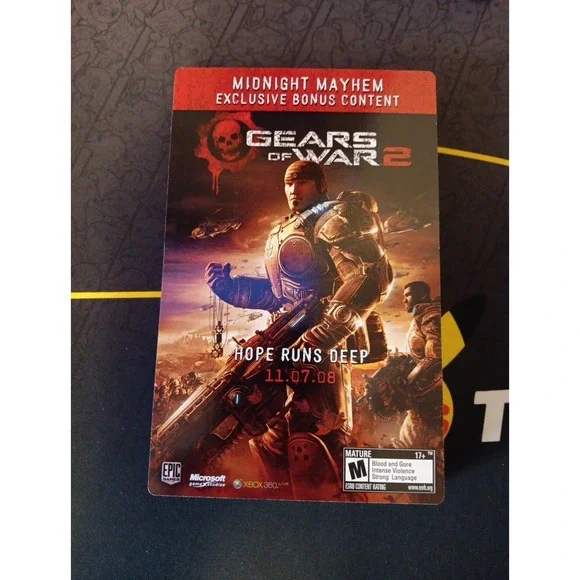 NEW SEALED UNUSED GOW2 Gears‎ Of War 2 Gold Hammerburst Assault Rifle Code Rare