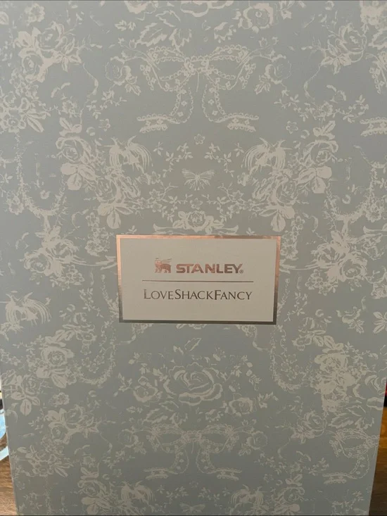 LoveShackFancy Pale Blue and White Floral Wallpaper Panel