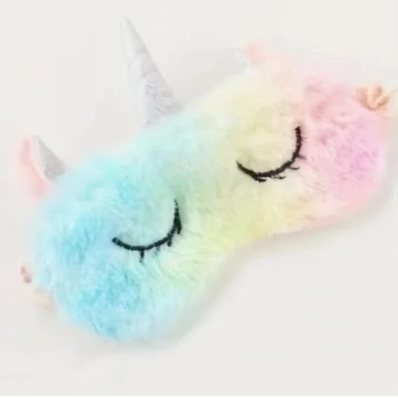 Fuzzy & Soft Rainbow Unicorn Eye Mask‎ (BRAND-NEW & ADORABLE!)