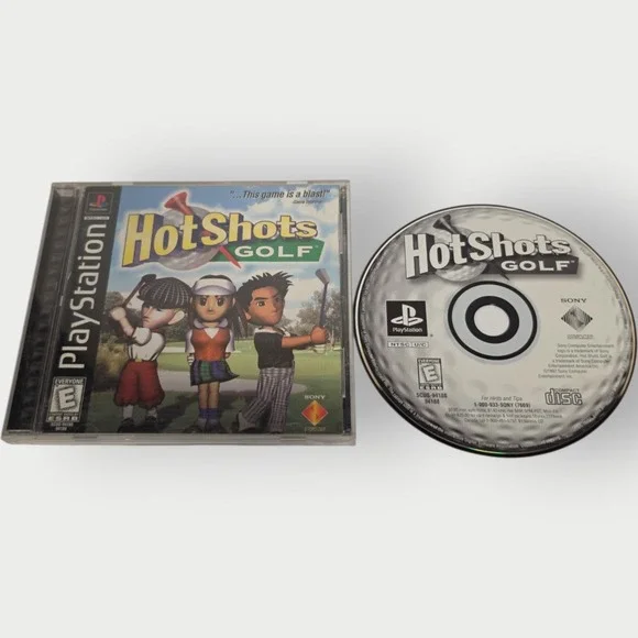 Hot Shots Golf (PS1 Sony PlayStation 1, 1998) Very Clean W/Manual - Black Label