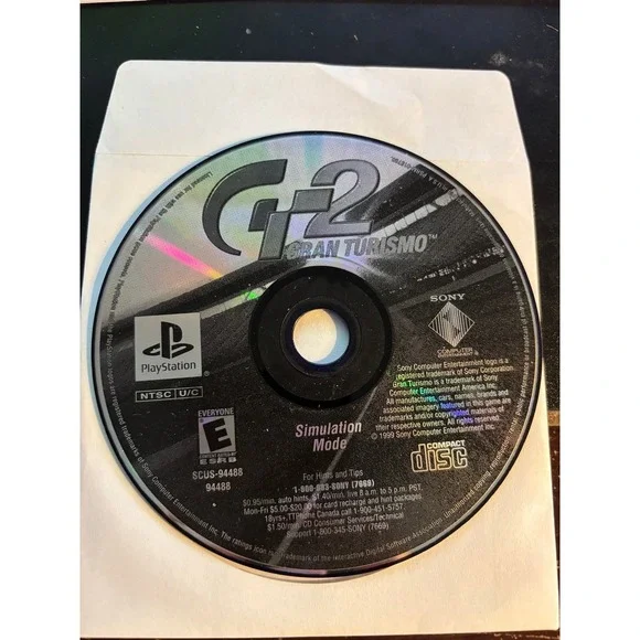 Gran Turismo 2 (Sony PlayStation 1, 1999) Disc Only