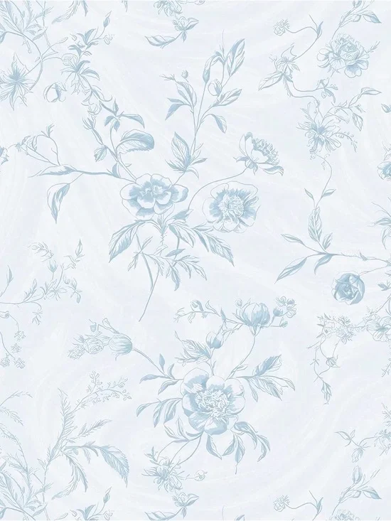 Blue Wallpaper Floral Peel and Stick Wallpaper Blue Contact Paper