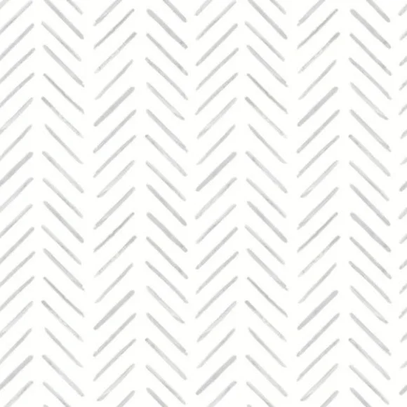 Magnolia home Painted Herringbone Gray York Wallpaper