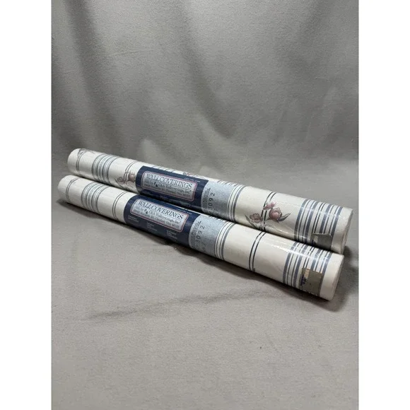 C&A Wallcoverings Vintage Wallpaper 3 Rolls Floral Stripe CP3092 Run 7 Farmhouse