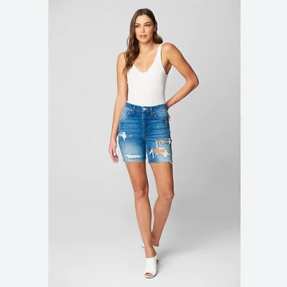BlankNYC Warren Jean Shorts 30 NWT Ground Rules Denim Sustainable Distressed