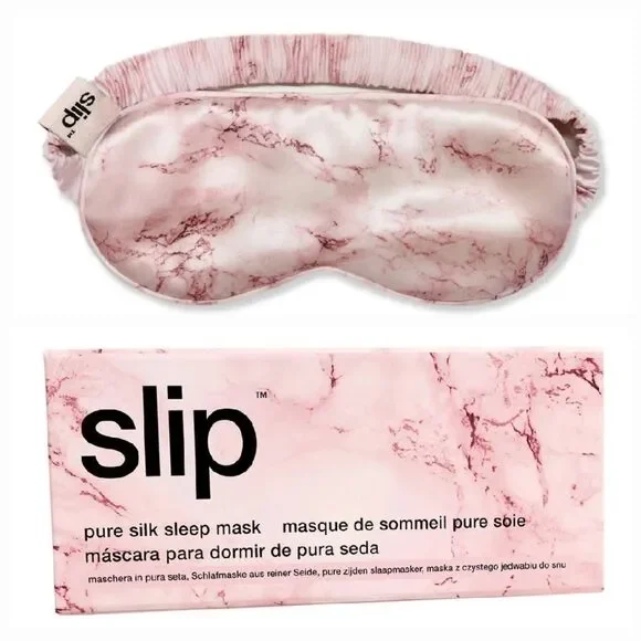 COPY - Slip Silk Sleep Mask, Pink Marble (One Size) - 100% Pure Mulberry 22 Mom…