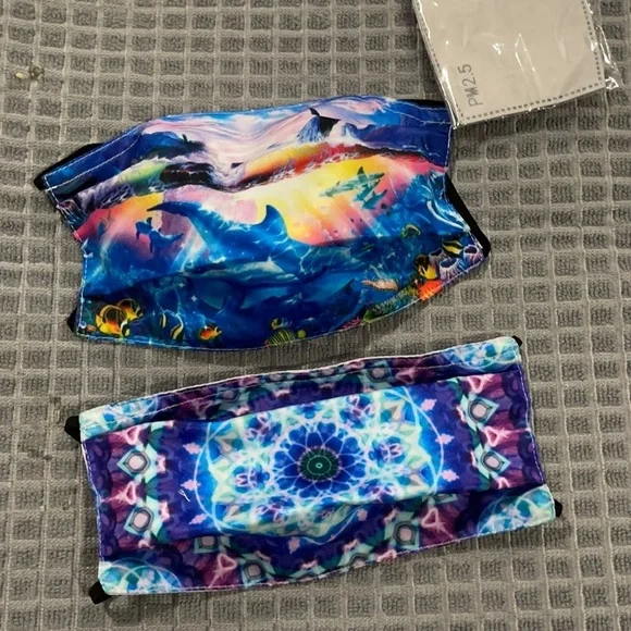 New set/2 colorful face masks