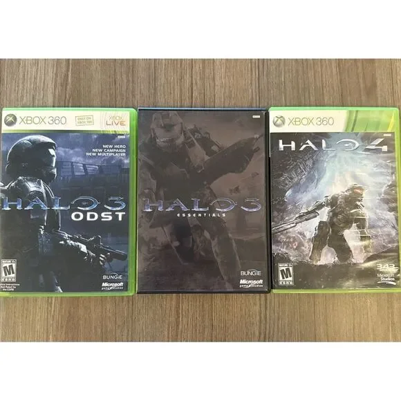 Xbox 360 Lot Of Three Halo Games Essentials - ODST -‎ Halo 4 Microsoft Tested