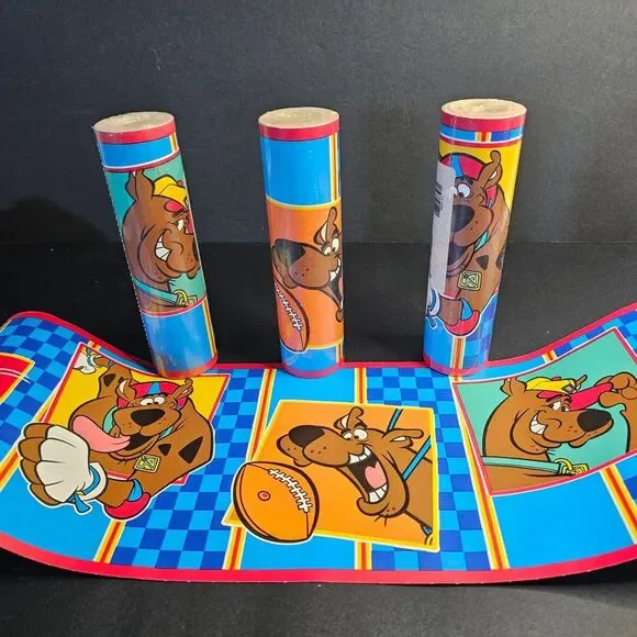 Scooby Doo Hanna Barbera Wallpaper, Lot of 4 Border Rolls, Vintage 1990s