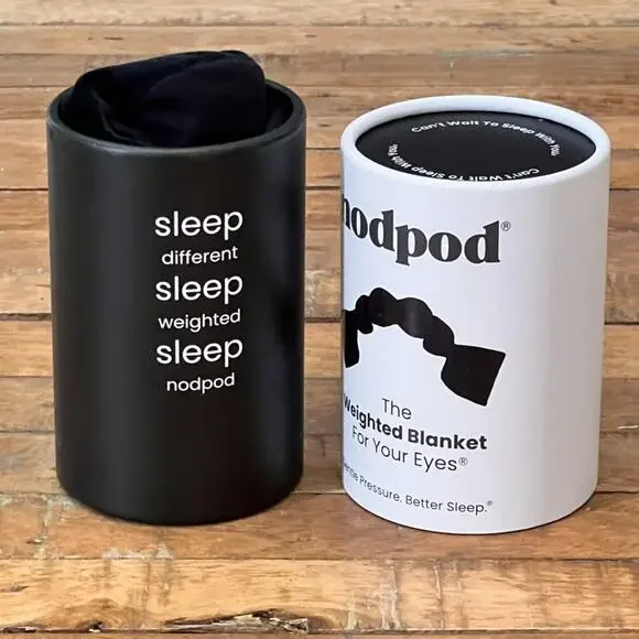 Nodpod Pima Cotton Velvet Weighted Blanket For Your Eyes Sleep Mask Onyx Black