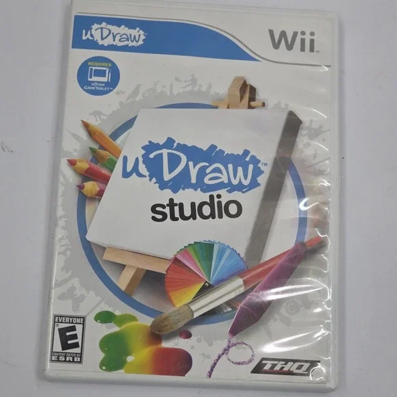 uDraw Studio Nintendo Wii Game Complete CIB Manual Included THQ Kids Art