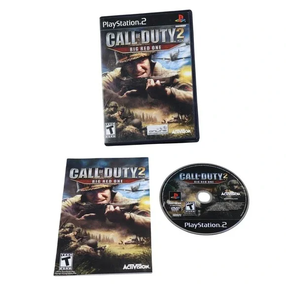 Call Of Duty 2: Big Red One Sony PlayStation 2 Video Game Activision T-Teen‎