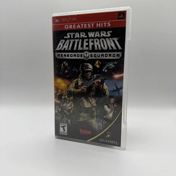 Star Wars Battlefront Renegade Squadron Sony PSP‎ Game T LucasArts Greatest Hits