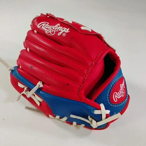 Rawlings Player Series Youth Red Blue Model: PL91SR Baseball Glove