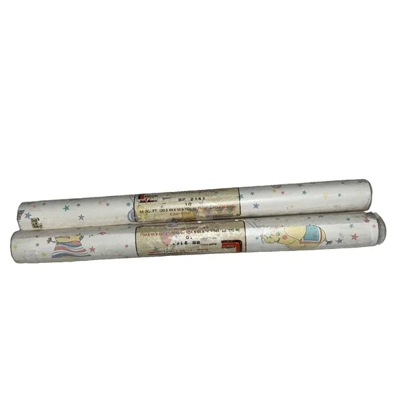 2-Vintage Lennon Circus Theme Wallpaper Rolls 56 Sq Ft Each 112 Total Nursery