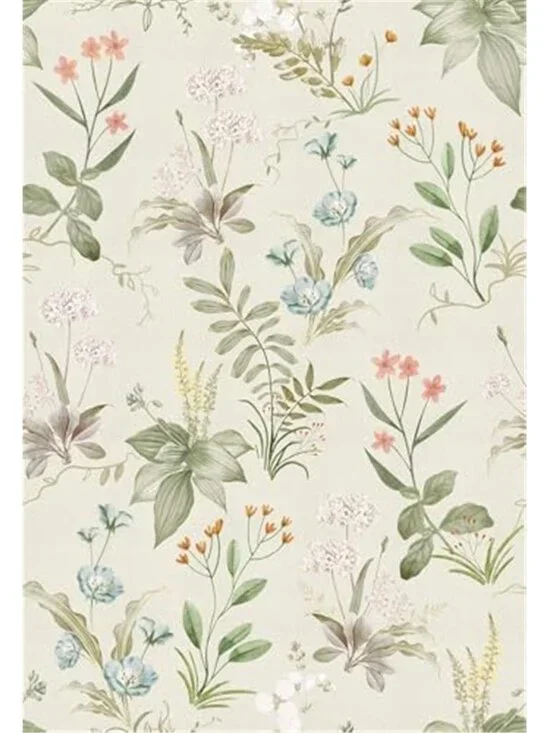 Vintage Wallpaper Peel and Stick Beige Floral Contact Paper Wall Paper