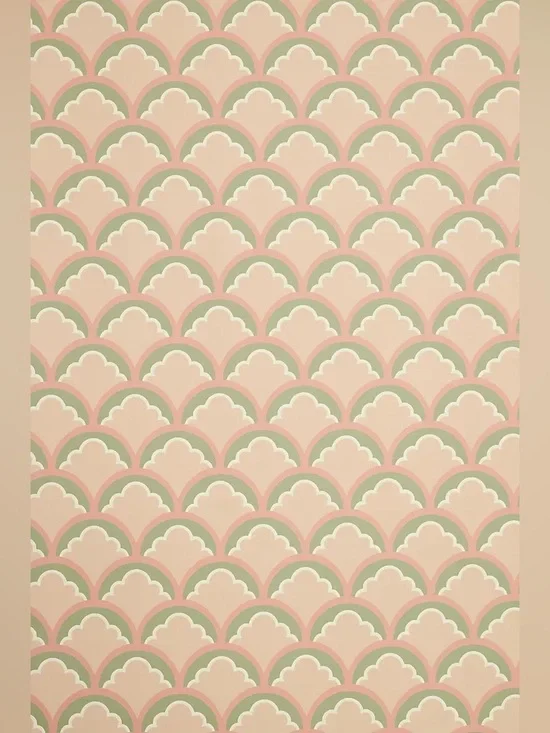 New Anthropologie GP & J Baker Mount Temple Small Print Wallpaper Pink Pattern