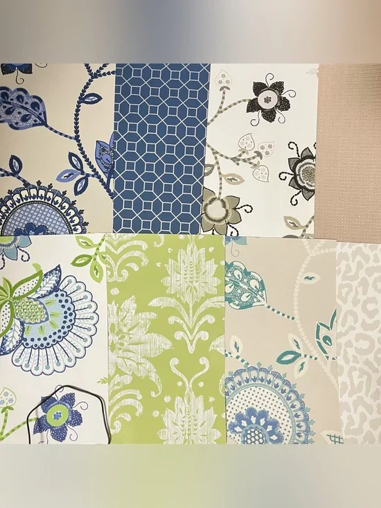 10 Large Thibaut designer wallpaper samples Assorted Arts & Crafts sample Sheets