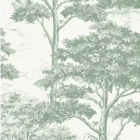New Walls Republic Green Tropical Foliage Trees 57 sq. ft. Dbl Roll Wallpaper