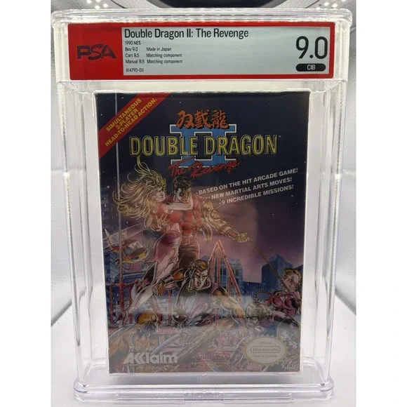 Double Dragon II The Revenge NES 1990 PSA 9.0 CIB Complete In Box Acclaim