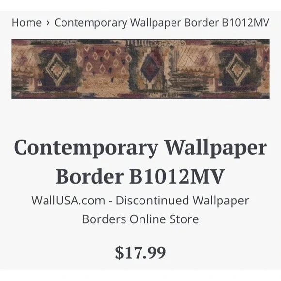 3 Rolls Wallpaper Border Seabrook Wallcoverings Contemporay MV1012B‎