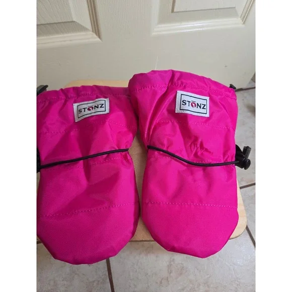Stonz Baby‎ Mittens Pink Winter Snow Mitts Adjustable 12-24 Months