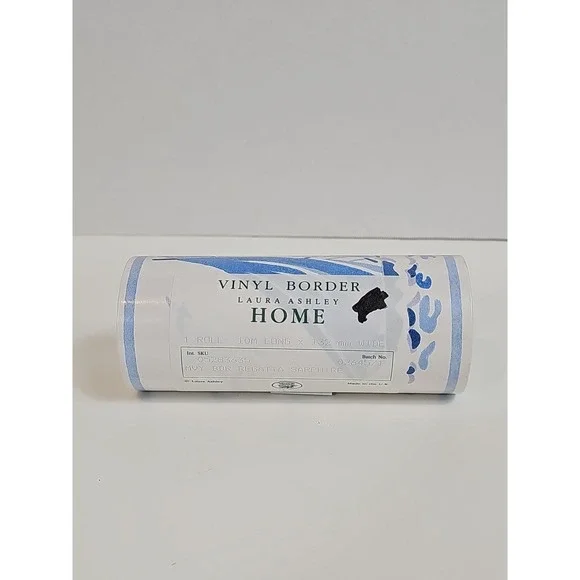 Laura Ashley Regatta Sapphire Vinyl Wallpaper Border Nautical Sailboat 10Mx132MM