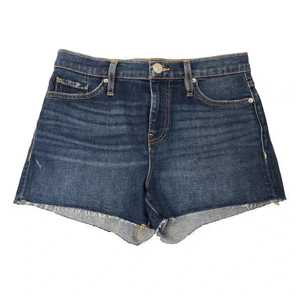 Hudson Gemma Shorts‎ Womens 26 2 Blue Denim Cut Off Distressed Festival Summer