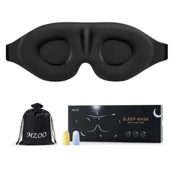 Luxury 3D Memory Foam Sleep Eye Mask –  100% Light Blocking for Men & Women
