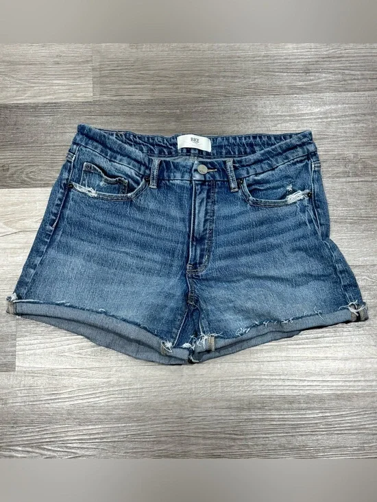 BKE Distressed Denim Cutoff Shorts Size 31 Medium Wash Festival Y2K Casual
