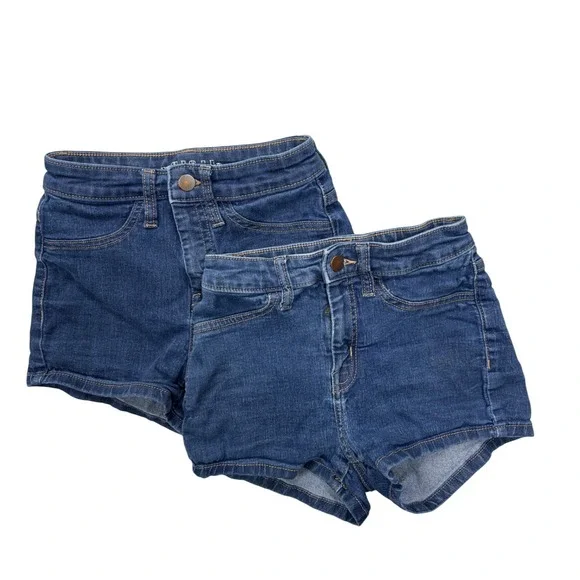 Wild Fable Denim Shorts 00/24R‎ High Rise Blue Jean Bundle 2 Pairs Stretch