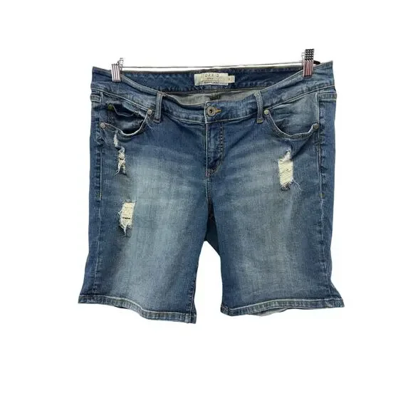 Women's Torrid Distressed Denim Bermuda Shorts Size 16
