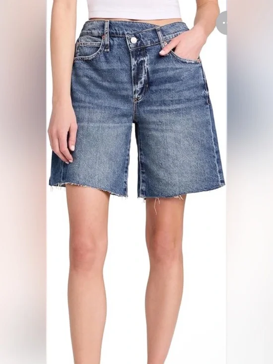 Free People We The Free Boomerang High Rise Long Shorts Sz 25