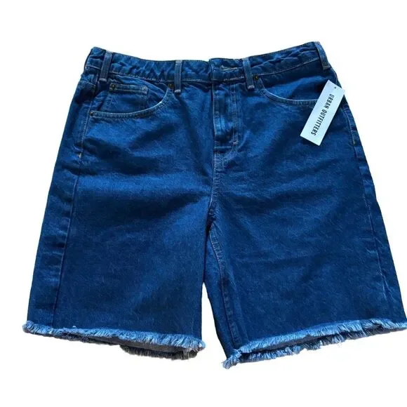 BDG Urban Outfitters Women's Frayed Hem Denim Shorts Size 29 NWT Indigo