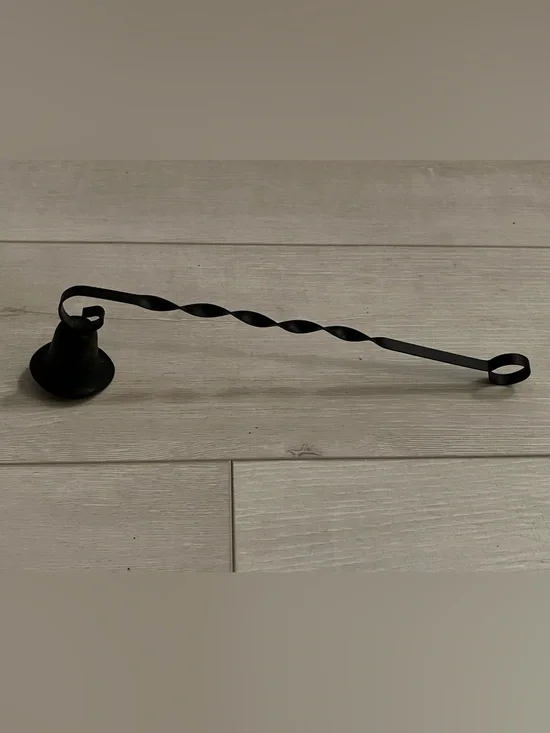 Black Twisted Metal candle snuffer -