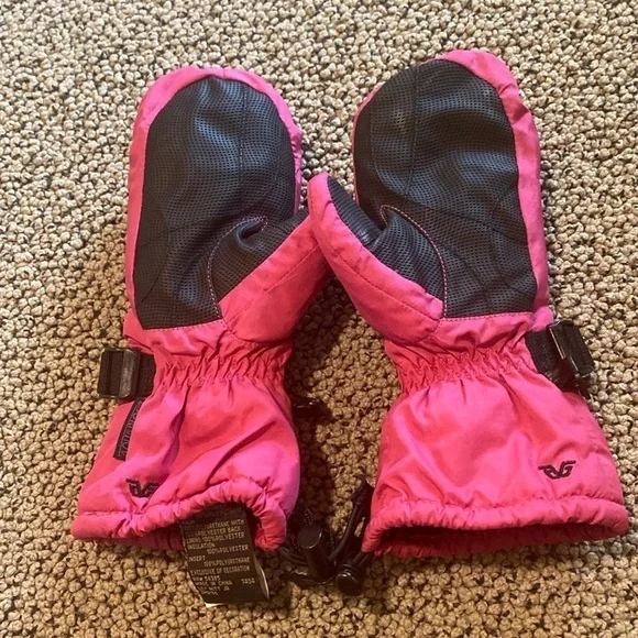 Giordini Lily Mitt Junior Hot Pink & Black Mittens Size XS in Like New Condition