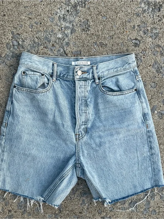 Long denim shorts High-Rise Denim Cutoffs 27