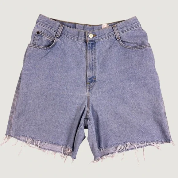 Vintage 90s Gitano Denim Cutoff Shorts Women 16 High Rise 31W Light Wash