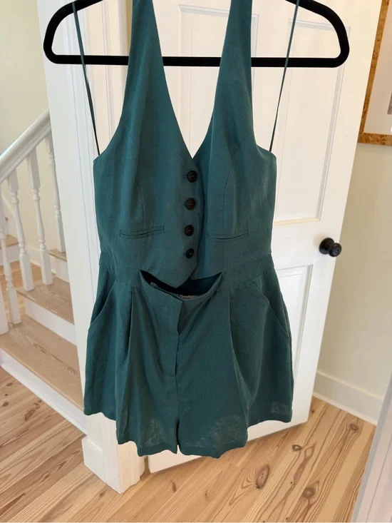 NWT Zara linen romper Size M