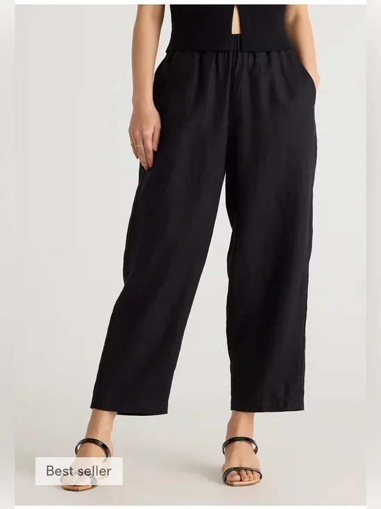 Quince 100% European Linen Pants Pull On , size S