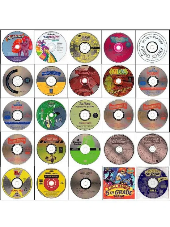 25 CD-ROM Kids Lot #5 (1998-2000) Vintage NEW or Like NEW CD's in Sleeves