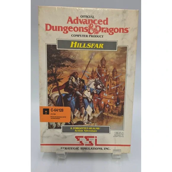 Dungeons & Dragons Hillsfar Commodore‎ 64 128 C64/128 Game D&D Forgotten Realms