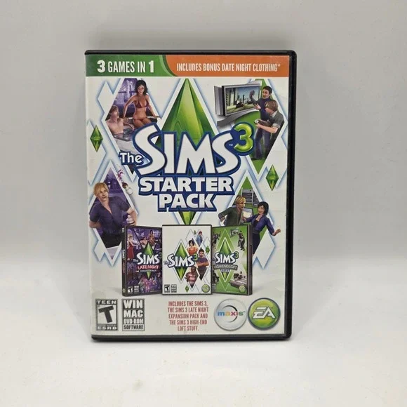 EA The‎ Sims 3 Starter Pack PC Mac Green Late Night High-End Loft Bundle