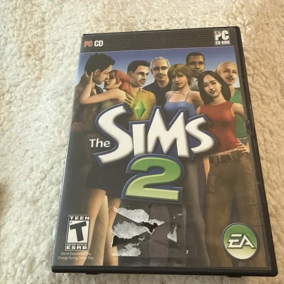 The Sims 2 (PC, 2004 - 5 Discs) Complete No Manual Pre Owned Case Needs Work
